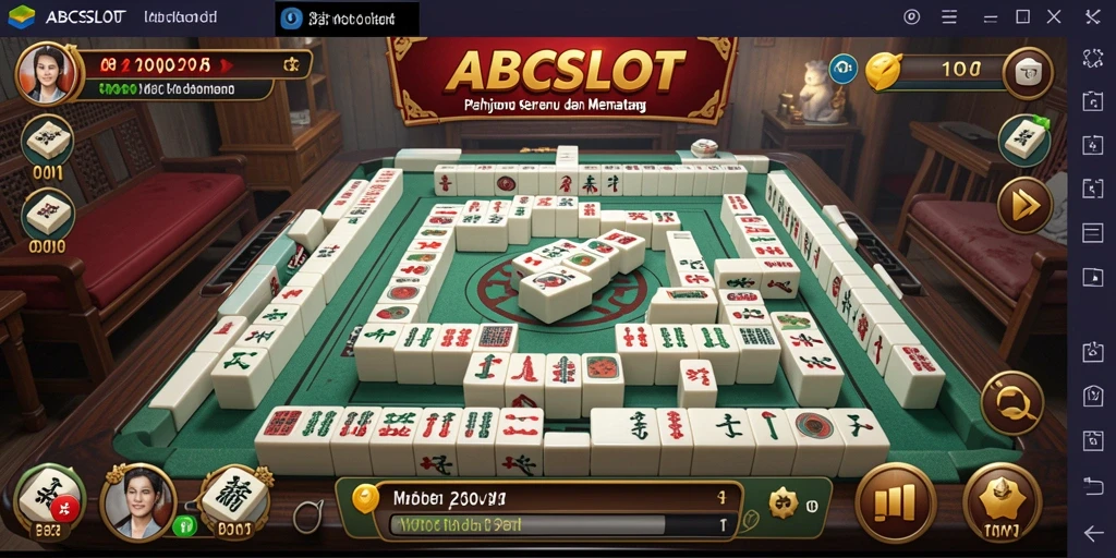 Screenshot gameplay ABCSLOT yang menampilkan aksi seru Mahjong.