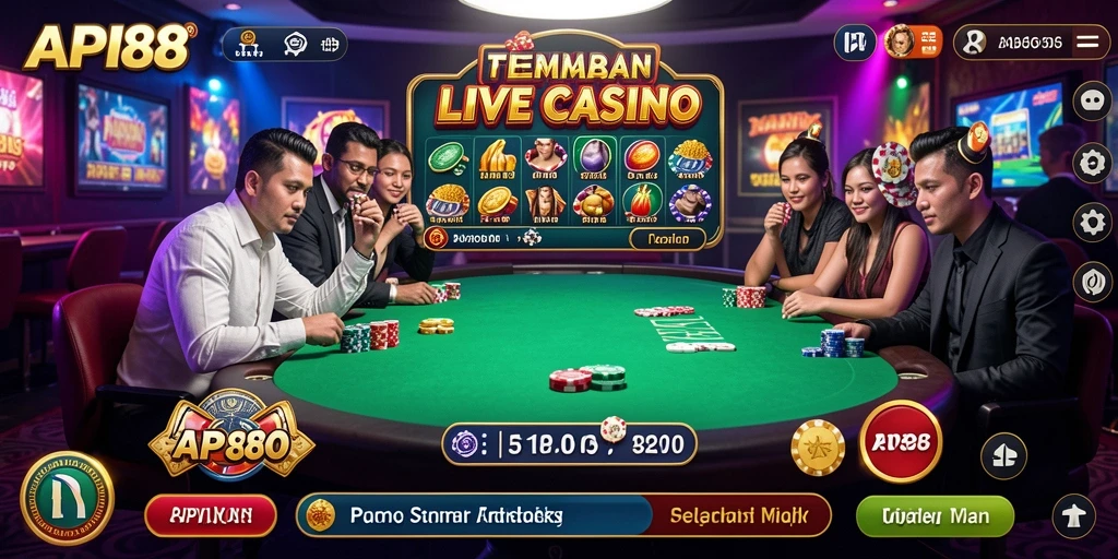 Tampilan gameplay Live Casino yang menarik di API88.