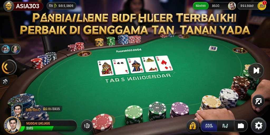 Tampilan menarik dari gameplay poker yang seru dan kompetitif.