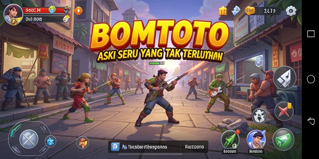 Screenshot gameplay <strong>BOMTOTO</strong> menunjukkan aksi seru dan grafis yang menakjubkan.