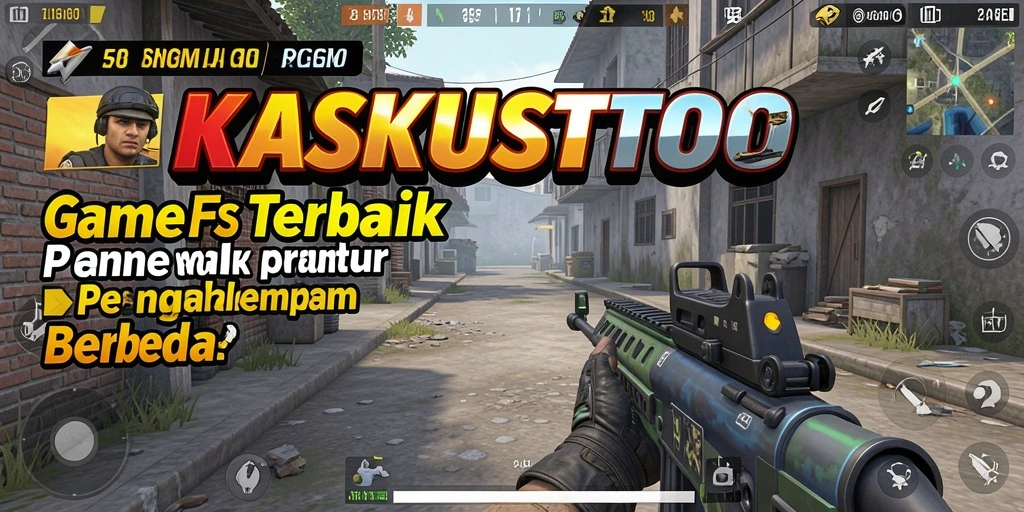 Tampilan aksi seru dalam gameplay KASKUSTOTO FPS.