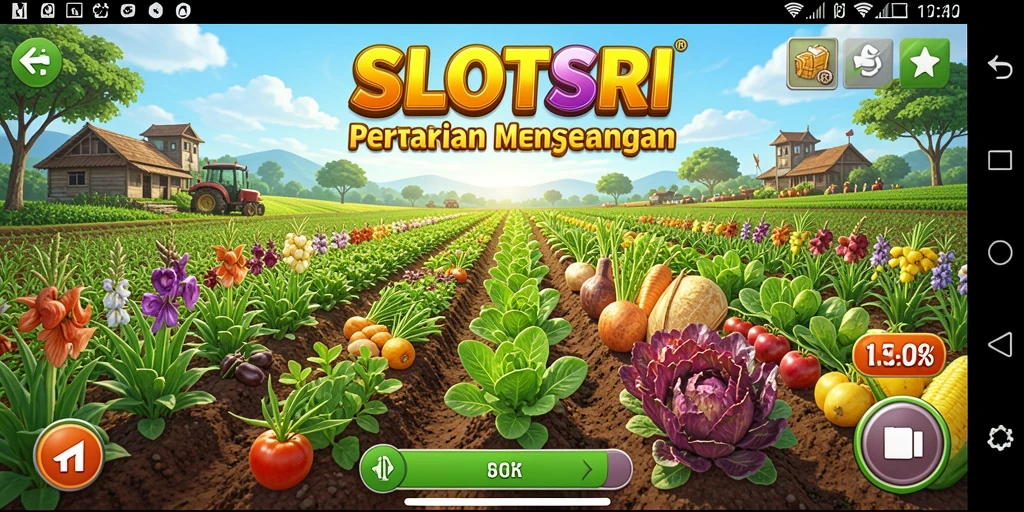 Tampilan gameplay <strong>SLOTSRI</strong> yang seru dan interaktif dalam bertani.