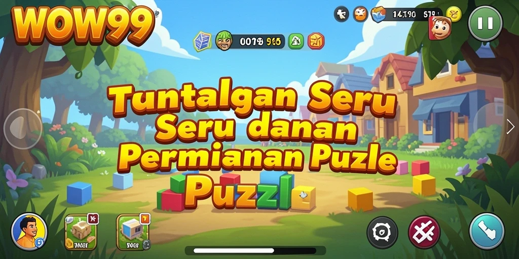 Tampilan gameplay WOW99 yang seru dengan level puzzle yang menantang.
